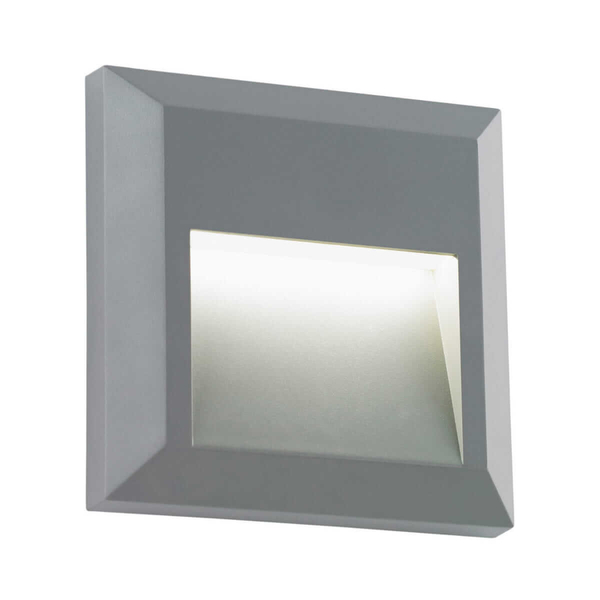 Kwadratowa lampa ścienna Severus EL-40107 Saxby IP65 LED 1,1W 3000K srebrny