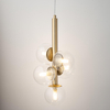 Lampa zwisająca do jadalni Perla 40857 Sigma zwis transparentna złota