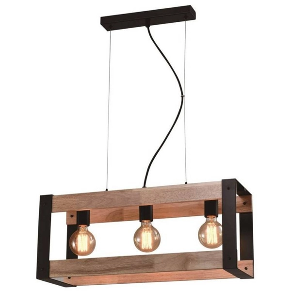 Lampa wisząca Varna 33-79077 Candellux metalowa drewniana czarna