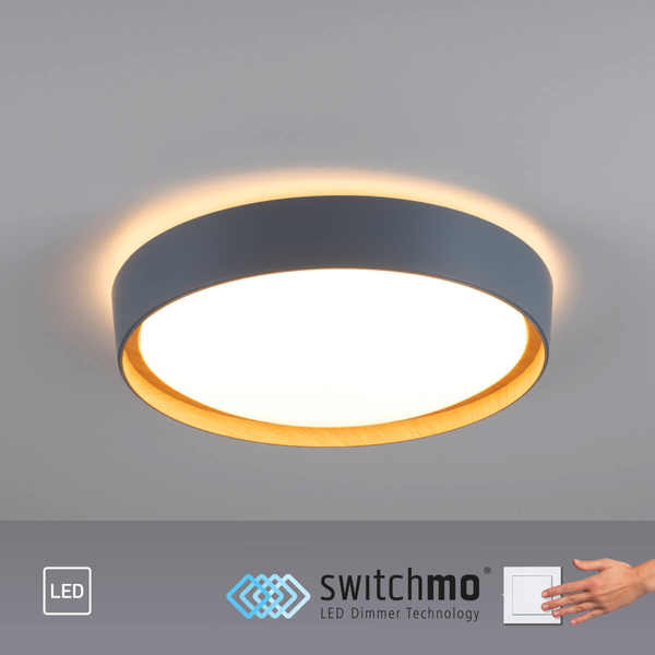 Sypialniana lampa sufitowa Emilia 14347-15 Just Light LED 32W 3000K szary