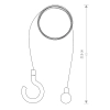 Zestaw zawieszenia do lampy PICNIC LED 8106 czarny
