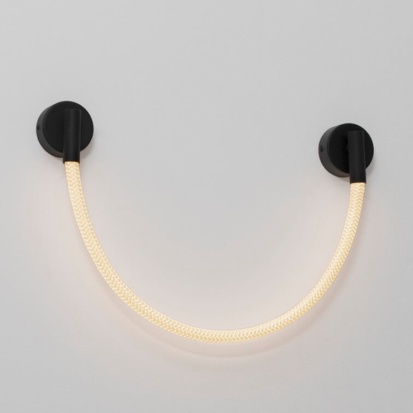 Kinkiet ścienny świetlny CURA LE44258 LED 7W 3000K wąż czarny biały