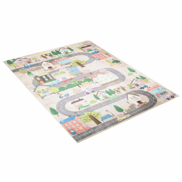 Prostokątny dywan do pokoju dziecięcego Serpentyna 322999 auta kolorowe