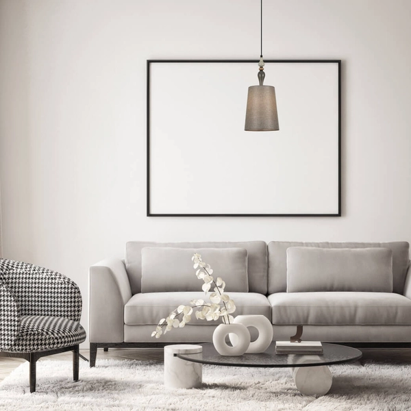 Dekoracyjna lampa wisząca Nerom PND-22374C-BK Italux do salonu czarny szary