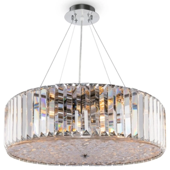 Okrągła lampa wisząca Recinto MOD080CL-08CH Maytoni kryształ chrom