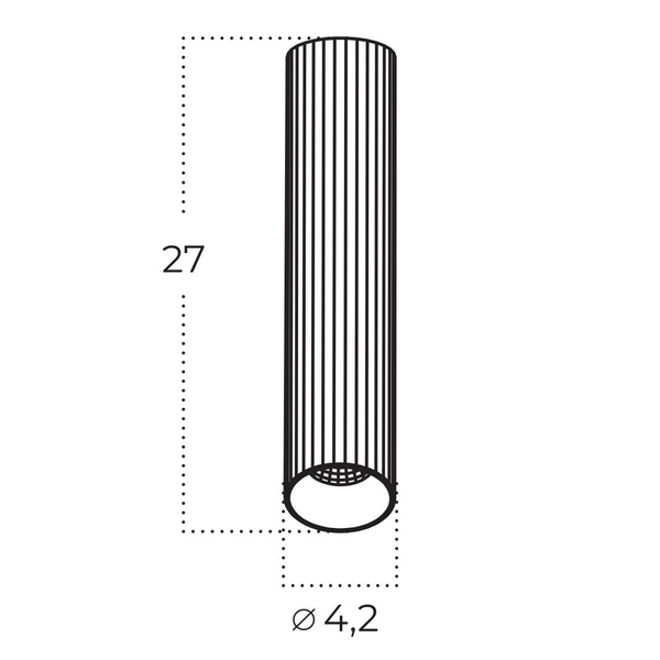 Podłużna lampa przysufitowa Wiking AZ5973 LED 15W 3000-6000K tuba czarny