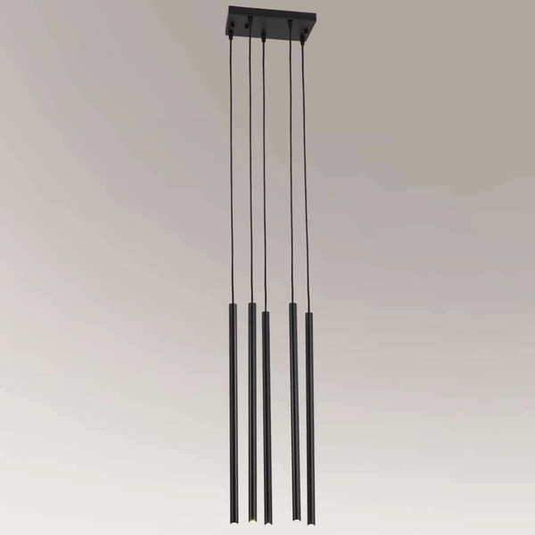 Wisząca LAMPA loftowa KOSAME 7848 Shilo metalowa OPRAWA tuby ZWIS industrialny czarny