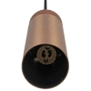 Salonowa lampa wisząca Tilo 2410453035 tuba drewniana mosiądz