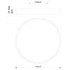 Przysufitowa lampa Wiss 41744- 48 ściemniacz LED 48W 3000-6000K biała