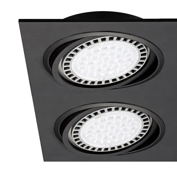 Oprawa 4-punktowa sufitowa Boxy 20073-BK Zumaline spot downlight czarny