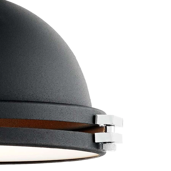 Industrialna LAMPA wisząca NAUTILIUS M 10268106 Kaspa okrągła OPRAWA na łańcuchu ZWIS metalowy czarny