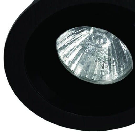 Oczko LAMPA sufitowa PIO nero Orlicki Design metalowa OPRAWA podtynkowa wpust orkągły czarny srebrny OUTLET