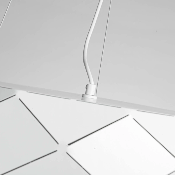 LAMPA wisząca REUS LP-8069/1P WH Light Prestige geometryczna OPRAWA okrągła zwis metalowy biały