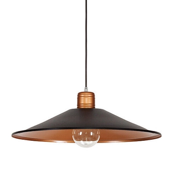 Metalowa lampa wisząca Garret 6444 retro dysk metalowy czarny