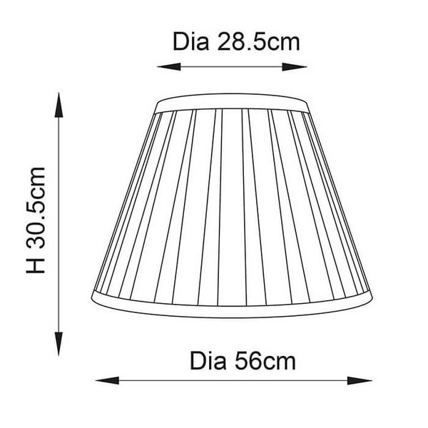 Abażur materiałowy do lampy Carla CARLA-22 56cm kremowy