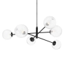 Lampa wisząca do salonu Vignette VIG0622-22 szklana przezroczysta czarna