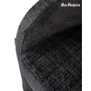 Czarny fotel SHELLY MM001501100357 kubełkowy tkaninowy wypoczynkowy 78cm