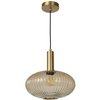 LAMPA wisząca MALOTO 45386/30/62 Lucide szklana OPRAWA loftowy zwis bursztynowy mosiądz