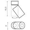 Natynkowa lampa tubka SIENA AZ2214 Azzardo LED 10W 3000K sufitowa chrom