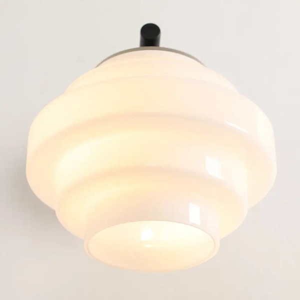 Szklana lampa ścienna FILO 9002C1 ryflowana biała czarna