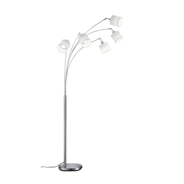 Lampa podłogowa z abażurkami IKERIS DL501-46330 srebrny biały