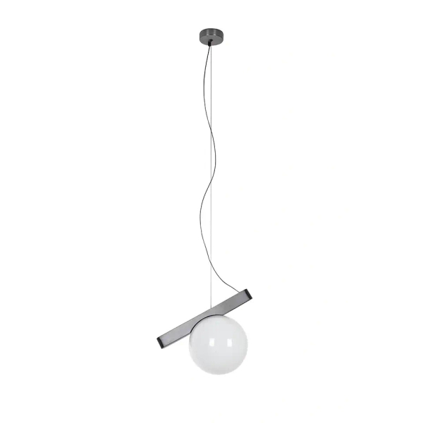 Szklana lampa wisząca BALANCE biała grafitowa MSE1501100489 1xG9 Ø35 kulista