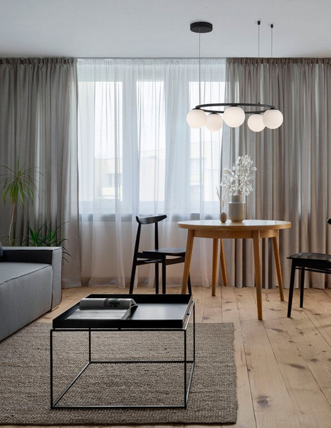 Loftowa lampa wisząca Ubeda LED 35W 3200K pierścień z kulami czarny biały