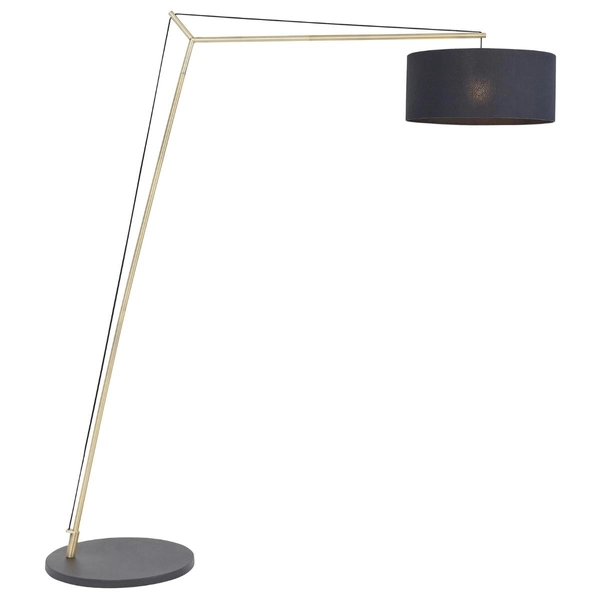 Podłogowa lampa L&-192623 Light& minimalistyczna czarna mosiądz