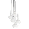 Lampa zwisowa do salonu Tasos AZ0261 szklana metalowa biała