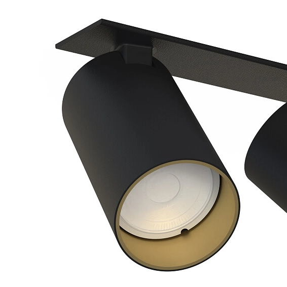 Czarny plafon kierunkowy Mono 7690 metalowe reflektorki do kuchni