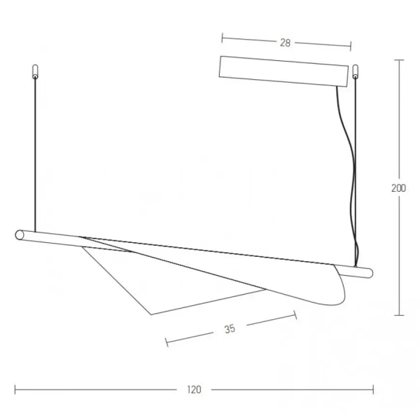Designerska wisząca lampa 22229 LED 18W 3000K metalowa brązowa