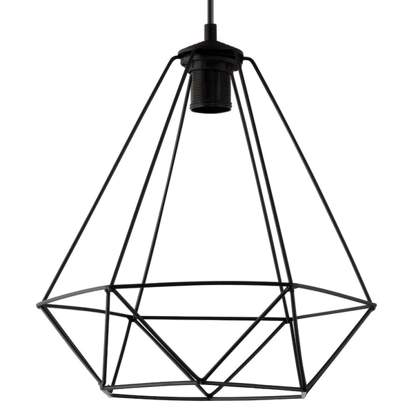 LAMPA wisząca VEN W-1201/1 industrialna OPRAWA metalowy ZWIS druciany loft czarny