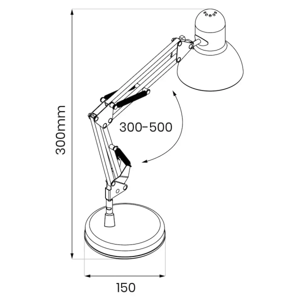 Klasyczna lampa biurkowa NEXA WHITE ML1637 regulowana biała
