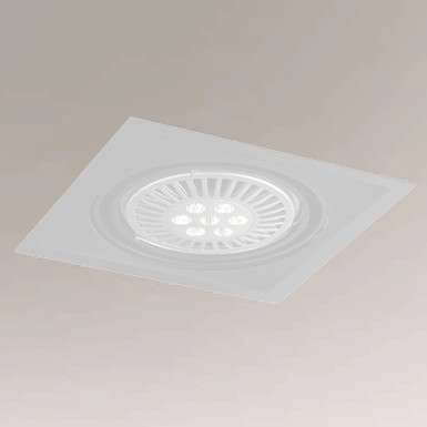 Wpust LAMPA sufitowa MUKO H 7345 Shilo kwadratowa OPRAWA podtynkowa OCZKO regulowane białe