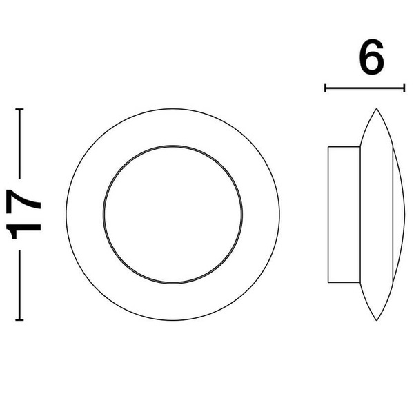 Lampa sufitowa POCITOS LE44927 LED 8W 3000K dysk złota przezroczysta