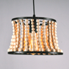Klasyczna lampa wisząca nad stół BRENA 316752 czarny brązowy