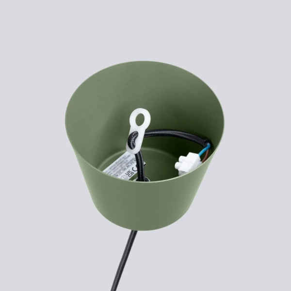 Oliwkowa lampa wisząca BILO SL.1705 owalna 1xE27 nad wyspę