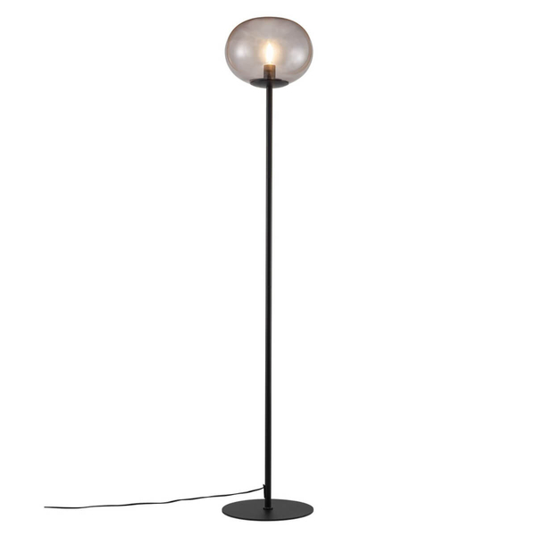 Kulista lampa podłogowa Alton 2010514047 szklana czarny przydymiony