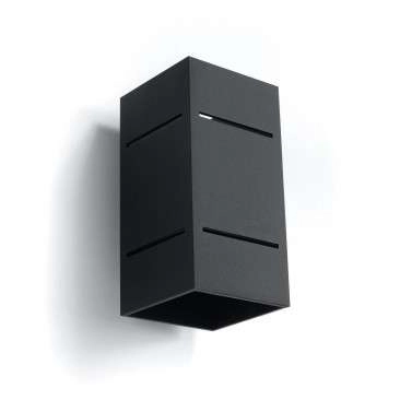 Kinkiet LAMPA ścienna SL.0478 metalowa OPRAWA prostokątna czarna