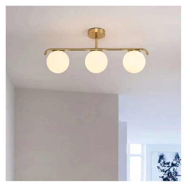 Sufitowa lampa Milano ABR-LW3XE27M Abruzzo bańki do salonu złota biała