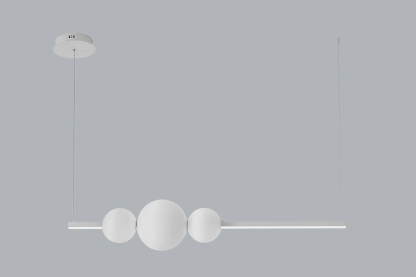 Wisząca lampa sypialniana Sandra LED 48W 3000K nad łóżko biała