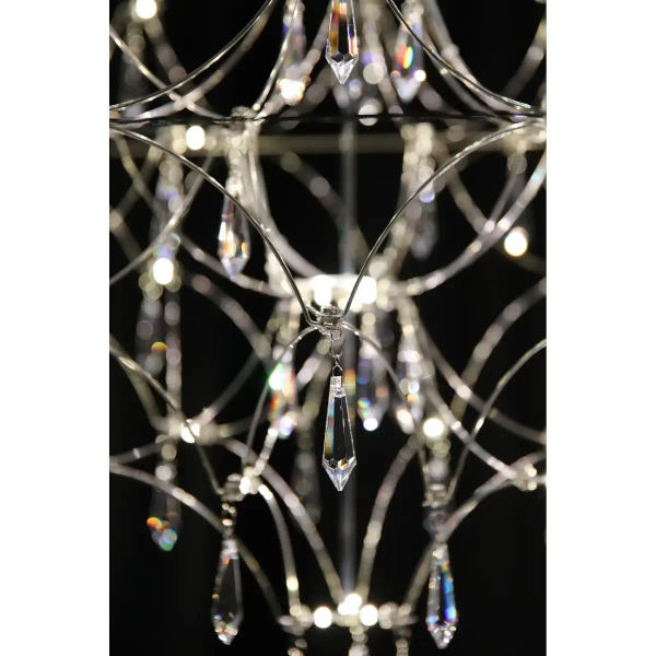 Lampa wisząca Efesos 108870 LED 25W 3000K do salonu przezroczysta stalowa