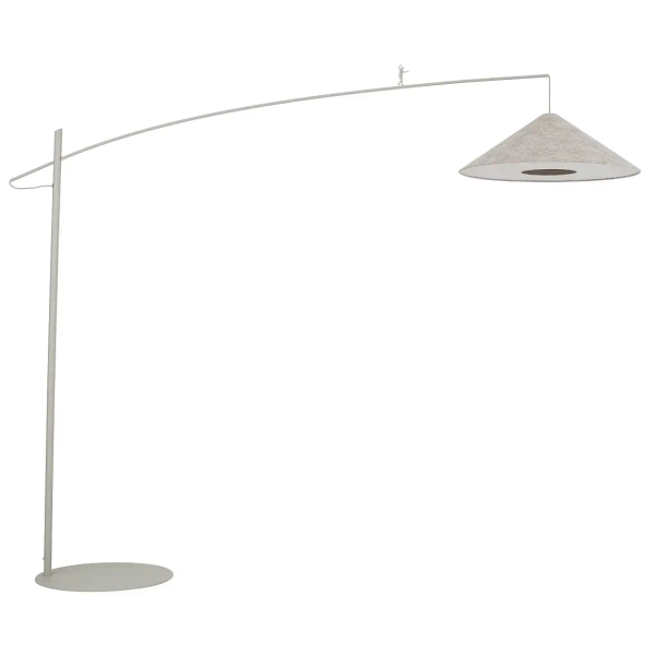 Podłogowa lampa POISE 11686 tkaninowa stożek beżowa