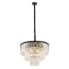 Lampa wisząca Cristal 7616 kryształy zwis przezroczysty czarny