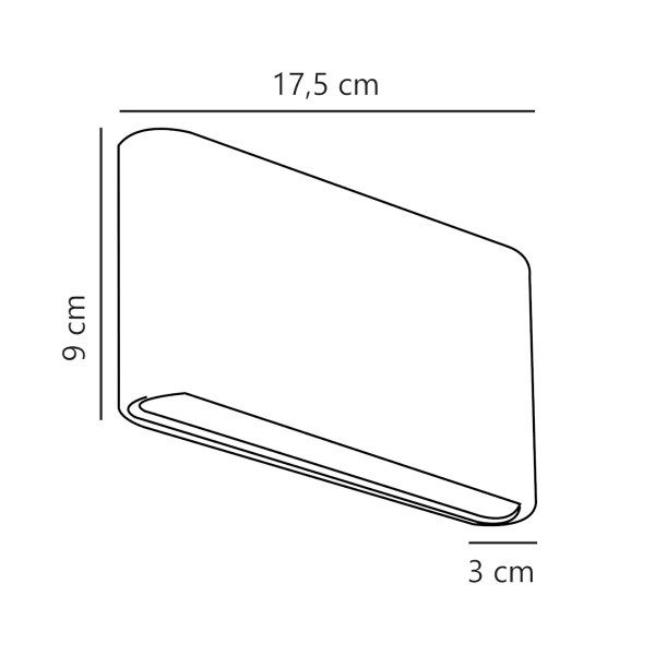 Zewnętrzna lampa ścienna KINVER 84181003 LED 8,5W 3000K IP54 czarny