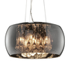 Zwisająca lampa VAPORE 311210506 Trio owalna kryształy srebrny