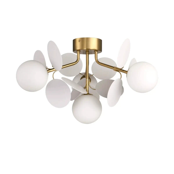 Sufitowa lampa CHIC biała złota ST-DL-2969C 3xG9 5W okrągła kulista
