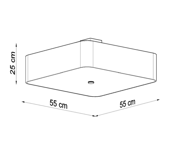 LAMPA sufitowa SL.0826 abażurowa OPRAWA kwadratowy plafon czarny