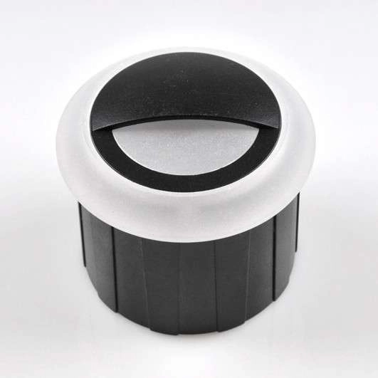 Podtynkowa LAMPA schodowa Q4 LED 313706 Polux metalowa OPRAWA okrągła LED 3W 4000K wpuszczana IP44 grafitowa