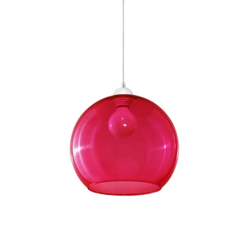 Czerwona lampa wisząca BALL SL.0253 szklana kula E27